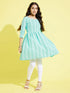 Girl's Pure Cotton Chikankari Kurta With Leggings Set